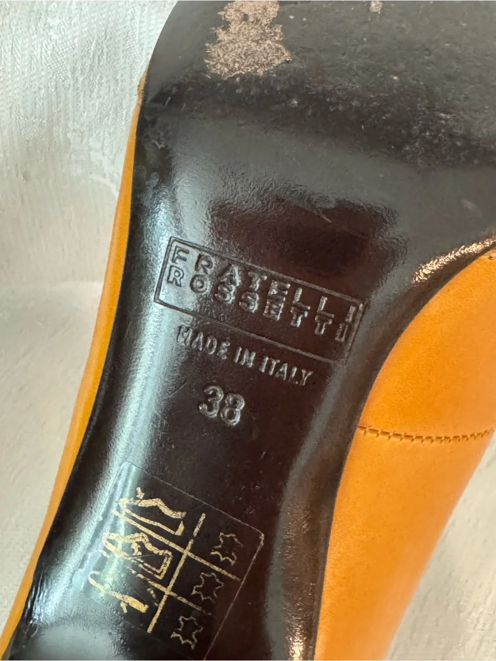 Fratelli Rossetti - Vintage Leather heals camel color